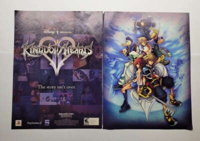 Kingdom Hearts II 2 Disney Square Enix Double Page Magazine Print