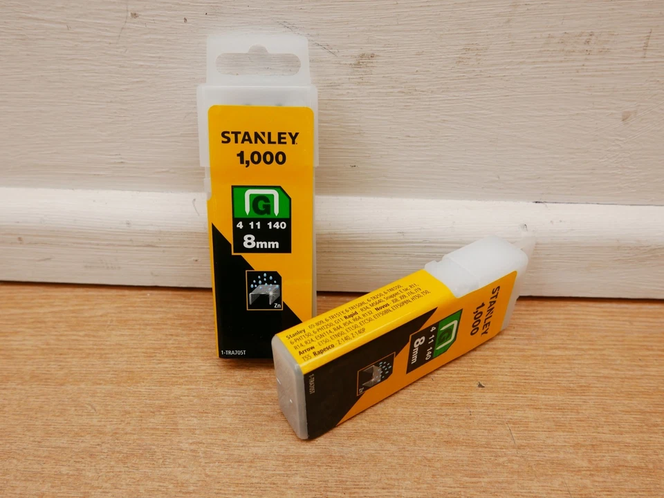 2000 X 8MM STANLEY TYPE G ARROW T50 140 STAPLE TACKER STAPLES TRA705T