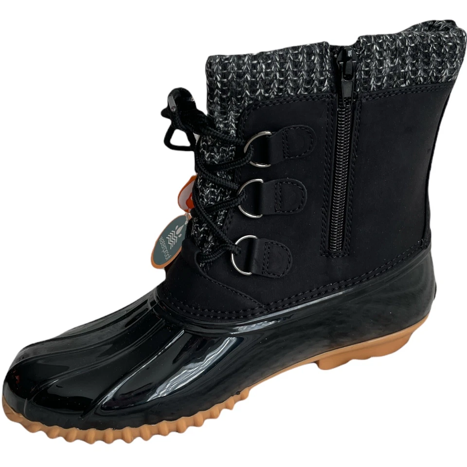 Женские ботинки размер 7 SPORTO LILIA погода утка загрузки черный резиновый верх - Изображение 4 из 4