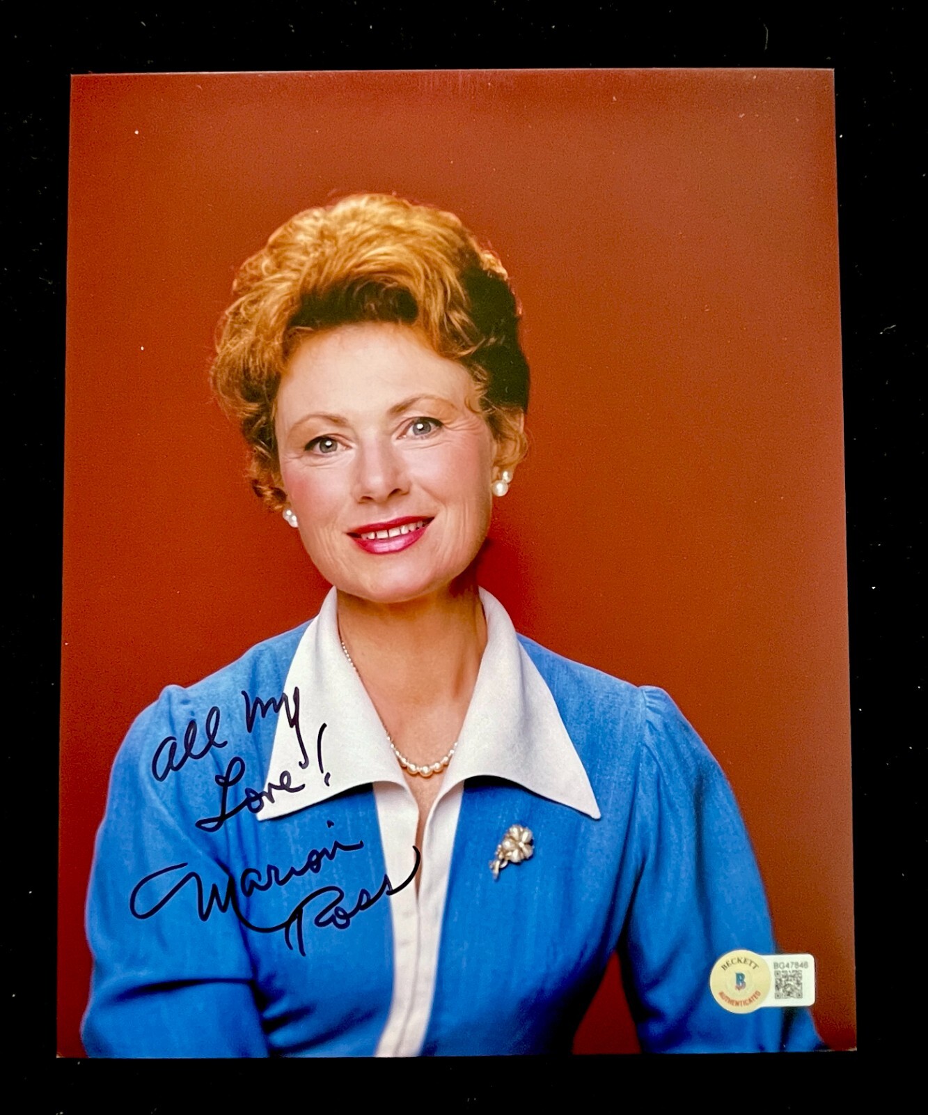 MARION ROSS MRS. CUNNINGHAM HAND SIGEND MRS. 