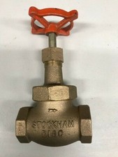  Stockham 1-1/4"  Bronze Glove Valve, 150 S , 300 OWP Threaded made in USA