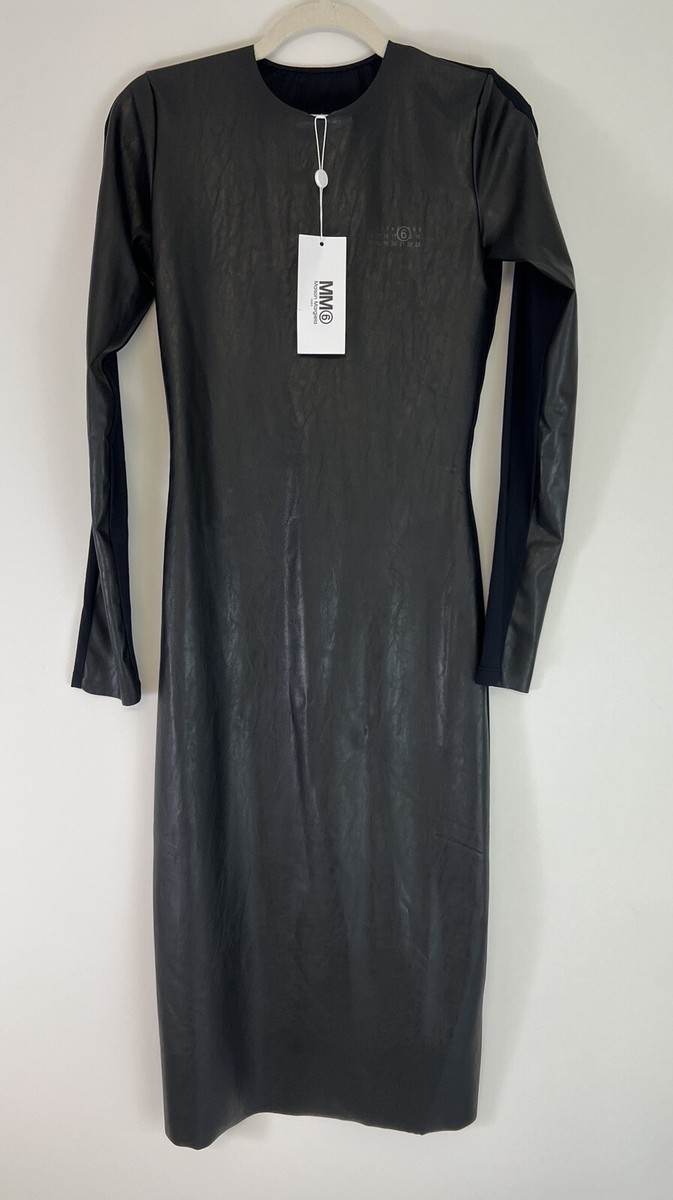 MM6 MAISON MARGIELA Black Bodycon Midi Dress Size M NWT | eBay