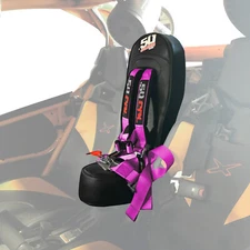 CAN-AM X3 Middle Bump Seat with PINK 4 Point Racing Harness XDS XRS Turbo & MAX