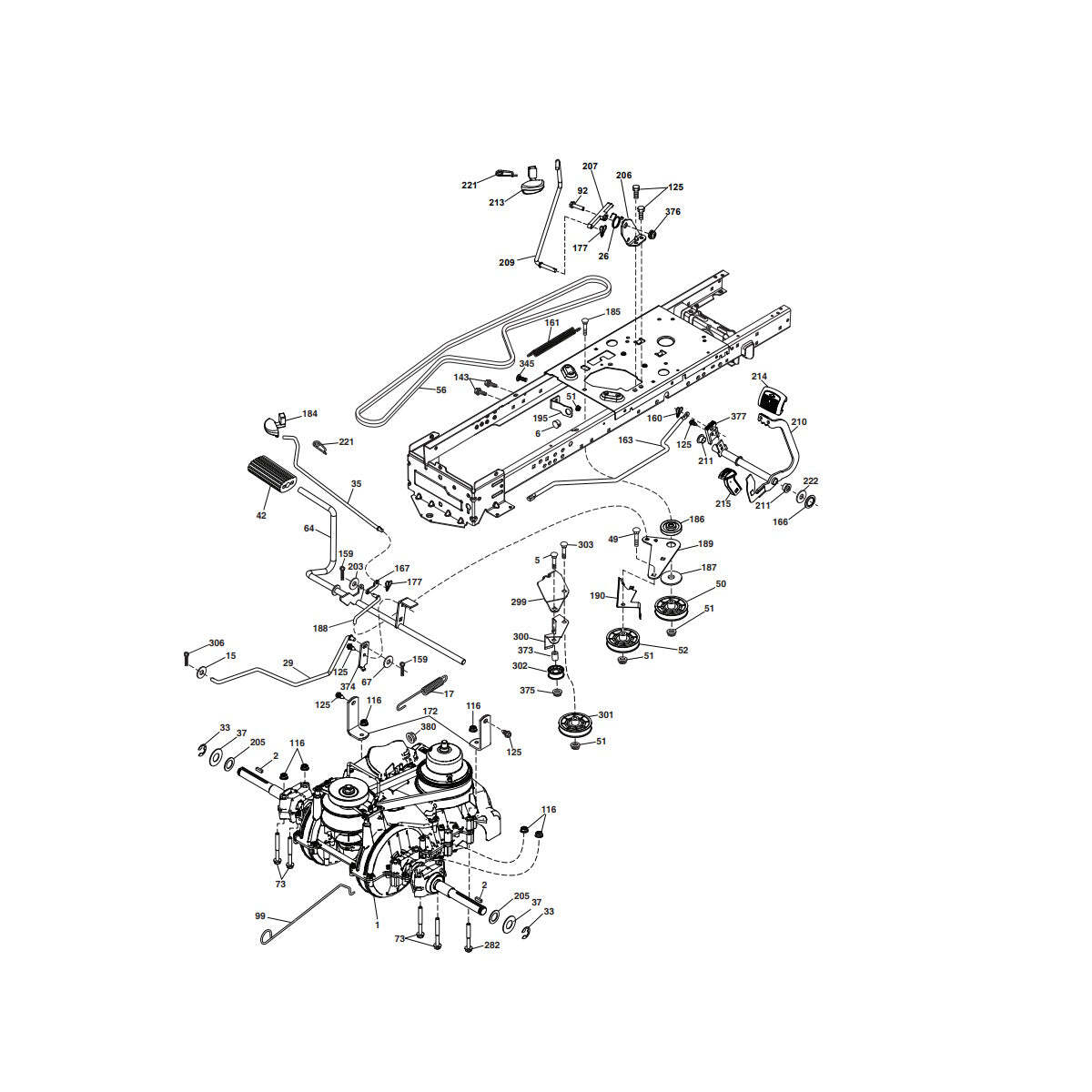 Transmission Drive Belt Fits Husqvarna YTA22V46 Pn 592 85 50-01