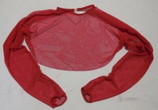Red Micro Mesh Spandex Shrug Rhinestone Front Clasp Child Sizes NWT