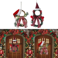 Christmas Wreath Hat with Lights - Festive Party Hanging Ornament