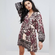 Free People Say You Love Me Long Sleeve Mini Dress Size XS