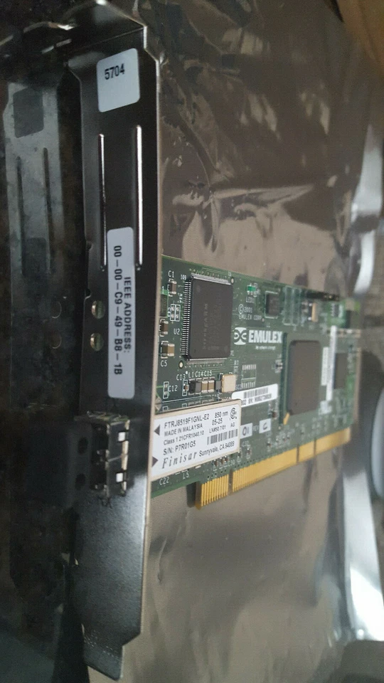 EMULEX FTRJ8519F1GNL-E2 2GB PCI HBA CARD PN:80P6416 - Image 4 of 4