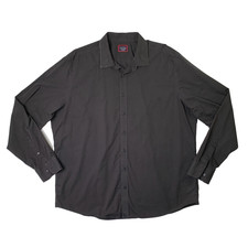 Untuckit Shirt Mens 3XL Faded Stone Black Wrinkle Free Long Sleeve Button Up