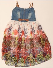 VINTAGE Womens Sundress UK 10 Small Multicoloured Floral CE05