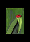 ACEO Art Trading Card Lady Bug Grass Acrylic Marker OOAK Original Painting — photo 6
