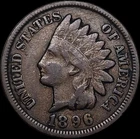 1896 INDIAN CENT VG FREE USA SHIPPING