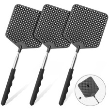 Telescopic Fly Swatter 3 Pack, Heavy Duty Fly...