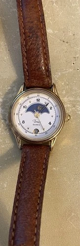 Vintage Timex 364 T Cell Quartz Watch Moon Phase Needs Battery