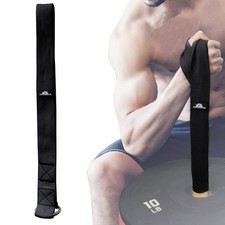 Arm Wrestling Training Loading Strap for Barbells, Finger Wrist black