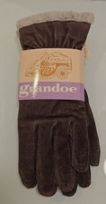 Vintage Women's Grandoe Brown Suede/ Leather Gloves Size Large Lined NWT