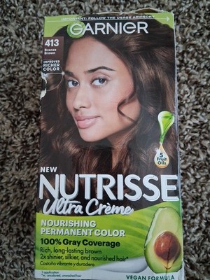 Garnier Nutrisse Ultra Creme Nourishing Permanent Hair Color  413 Bronze Brown