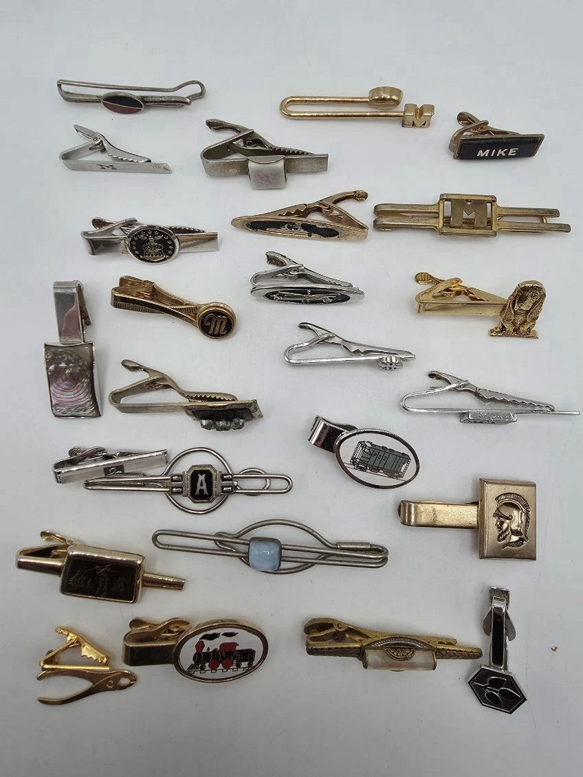 Lot De 10 Pinces à Cravate Vintage Hickok Et Autres - Occasion - Marque Swank