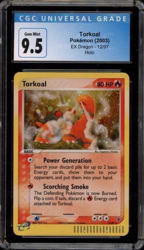 Torkoal graded CGC 9.5 for sale on eBay