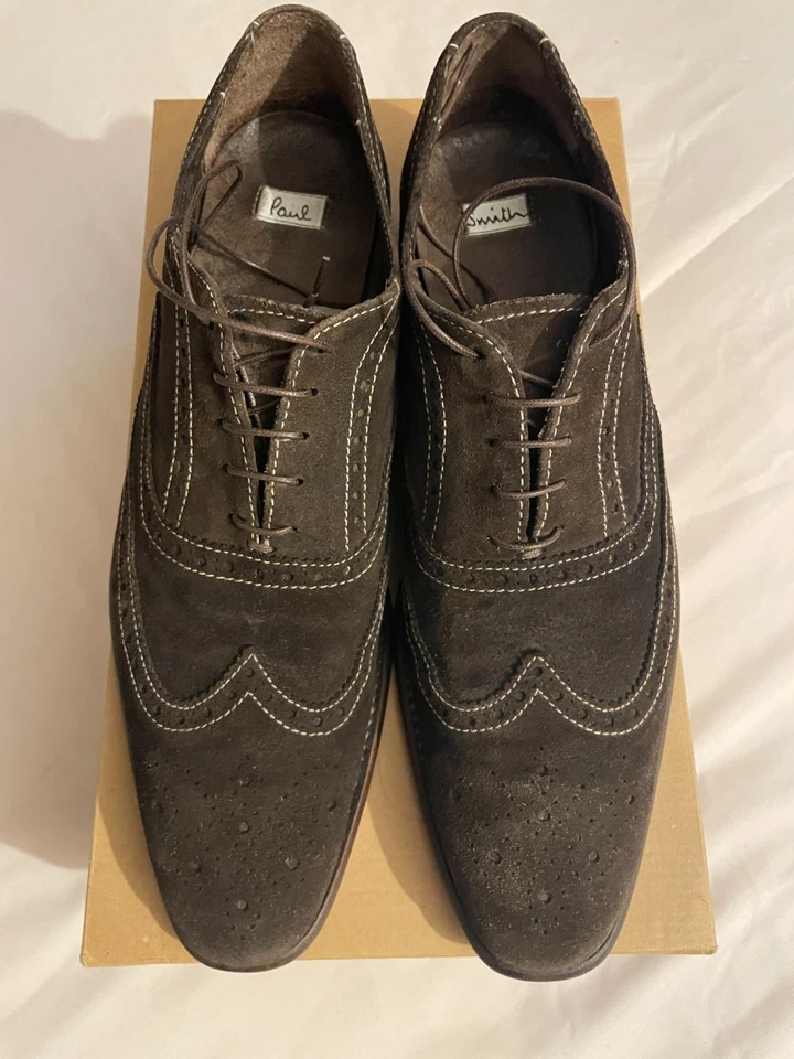 Brogue Paul Smith modèle Starr Daim marron chaud taille EU 41.5 / US 8,5 - Photo 2/4