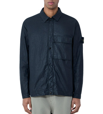 STONE ISLAND Black Technical Nylon Overshirt New & Authentic