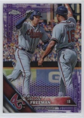 2016 Topps Chrome Purple Refractor 219/275 Freddie Freeman #10 fi8