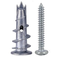 Shopexa 30pk Plasterboard Fixings Metal & Self Drilling Heavy Duty Plasterboard