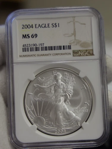 2004 US Silver Eagle $1 NGC MS69