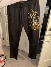 Ed Hardy "Panther" size L Fleece Pants Charcoal.