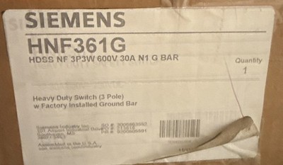 Siemens HNF361G 30A 3 Pole Heavy Duty Safety Switch