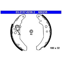 Bremsbackensatz Hinten FüR Ford Fiesta GFJ 1.1 1.3 1.4 1.8 89 Bis 96 ATE RTC J6B