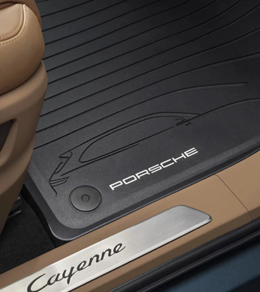Alfombrillas originales Porsche Cayenne 2019-2023 para todo tipo de clima - negras 9Y00448011E0 Foto 2 de 3