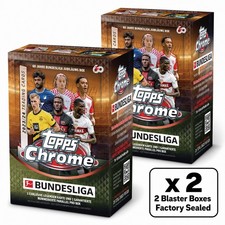 2023/24 Topps Chrome Bundesliga Soccer Blaster Box (Lot of 2) #PW