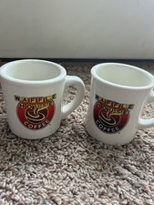 2 Waffle House coffee mugs vintage diner style
