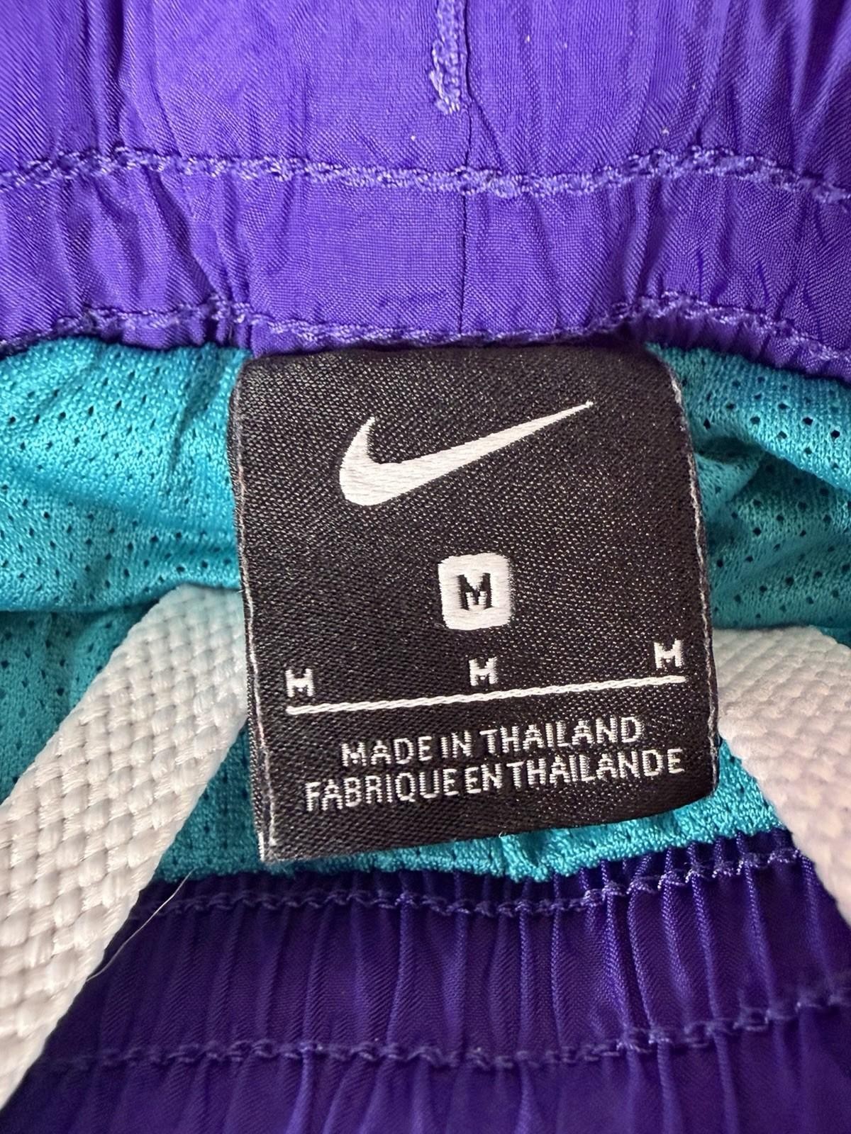 Vintage Nike Swim Trunks Mens M Teal Purple White 90s Colorblock Nylon thumbnail 2