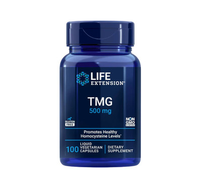 Life Extension TMG 500Mg, 100 Liquid Veg Caps - Trimethylglycine (Glycine Betain
