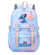 Stitch Large Capacity Backpack, Casual Nylon Cute Daypack, Cartoon Schoolbag
