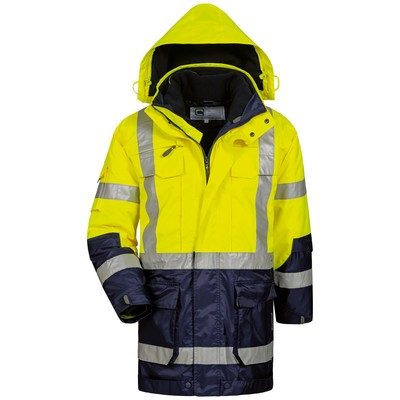 Gr .M (50/52) *JEKYLL* WARNSCHUTZPARKA GELB/MARINE gelb *JEKYLL* HIGH VIS PARKA,
