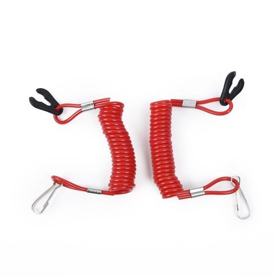 2X Marine Boot Außenborder Motor Stop Motor Kill Switch Schlüsselband Kabel für Honda