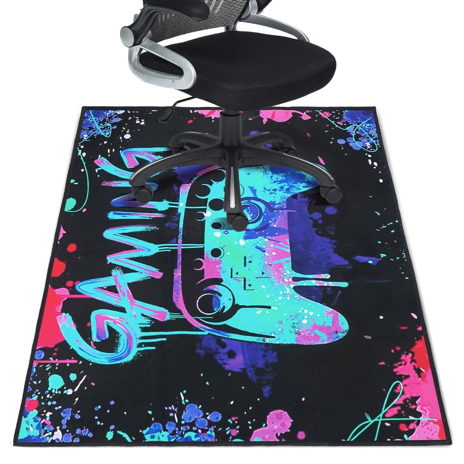 Gaming Chair Mat for Hardwood Floors 36x48 Office Rug Protects Rollin Game Surfaces-image