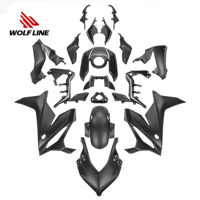 WOLFLINE Fairing Kit Bodywork For Honda CBR650R 2019-2020 Matte Black ABS
