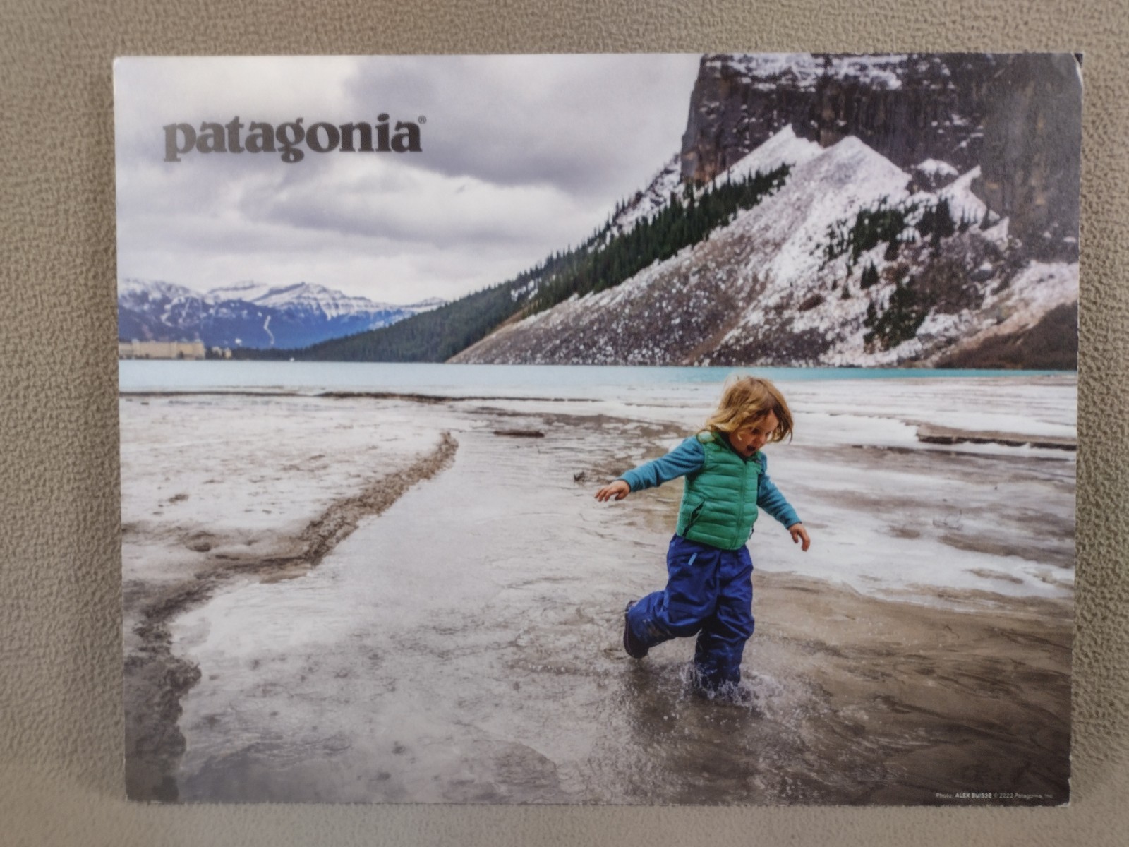 Patagonia Cardboard Store Display Child Mt. River  Photo 14" x 11" Print Poster