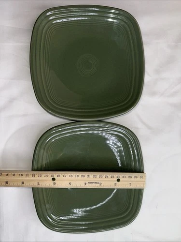 2 Fiestaware Square Salad Plate 7.5” SAGE GREEN PLATE Retired Replacement