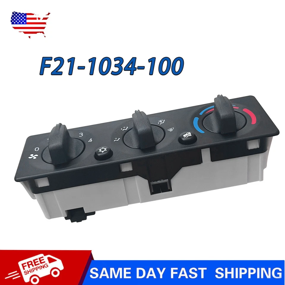 Nuevo panel de control de temperatura calor/ac HVAC F21-1034-100 para KENWORTH T270 08-20 Foto 2 de 4