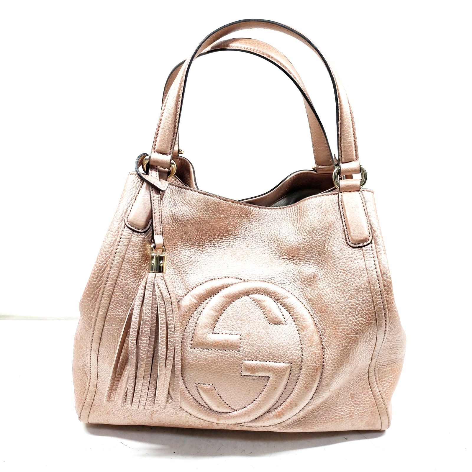 Gucci Pink Leather Tote Bag Style 2874706