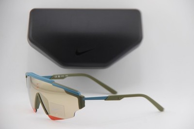 NEW NIKE MARQUEE EDGE M FN0300 390 BLUE GREEN RED AUTHENTIC SUNGLASSES 64-14