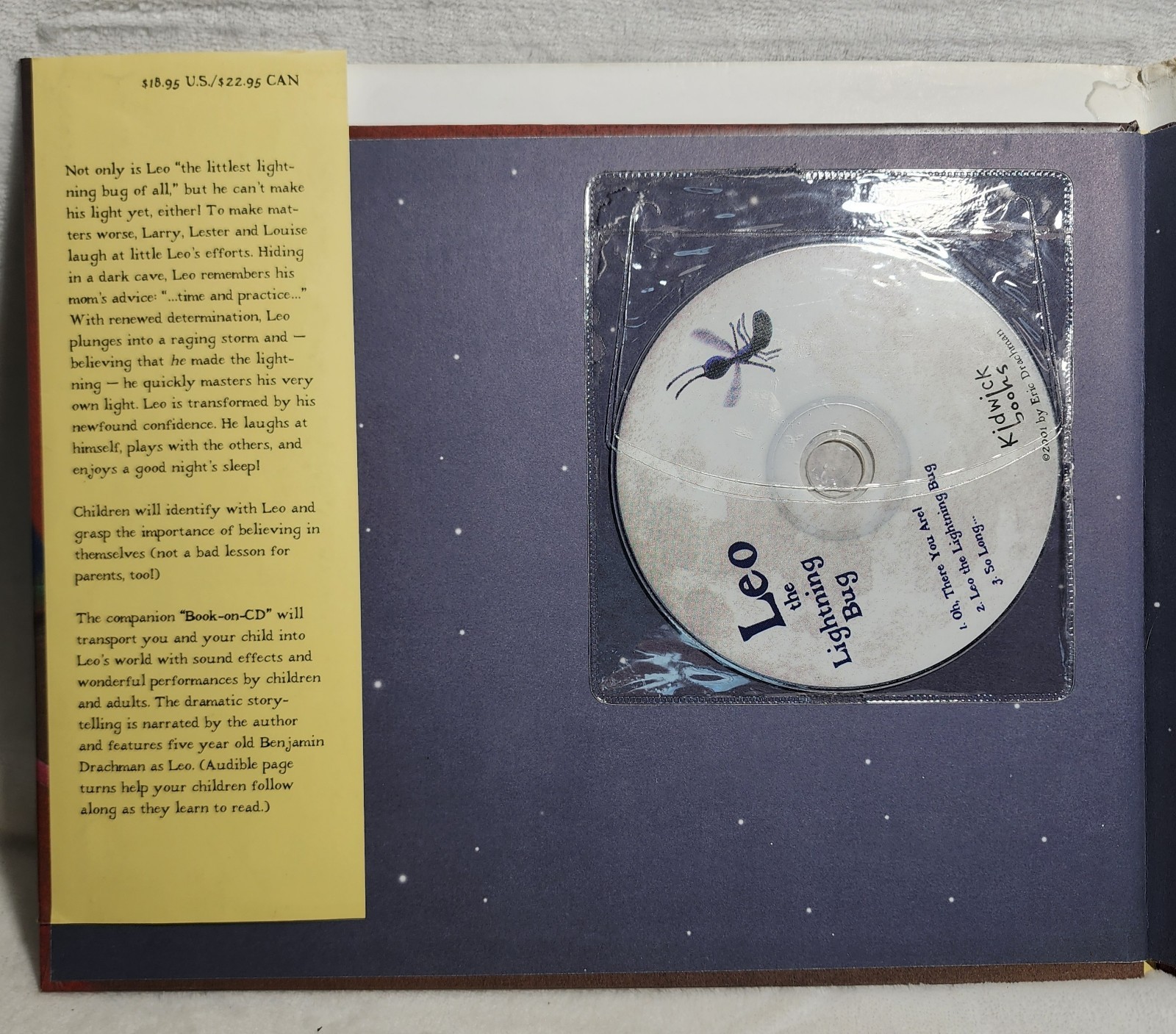 Leo The Lightening Bug, Book & Audio CD By Eric Drachman 2001 Award Winning