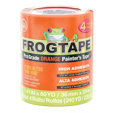 FrogTape Pro Grade Orange 1.41 in. x 60 yd. Painters Tape,4 Pack,240 Yards Total