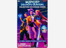 KPop Demon Hunters 16ct Valentine's Day Classroom Exchange Cards and Stickers