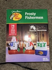 Bass Pro Shops Inflatable Frosty Fisherman with Cooler - 4FT High x 7FT Wide NIB